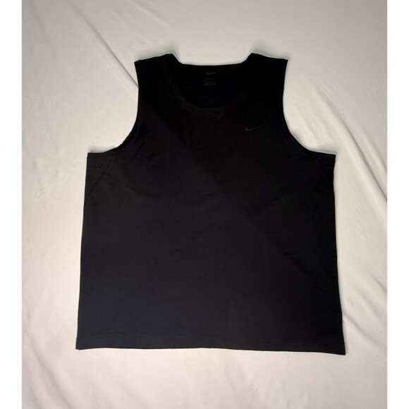 Nike DRI FIT Sleeveless Muscle Shirt Men's LARGE Black Activewear - Picture 1 of 7